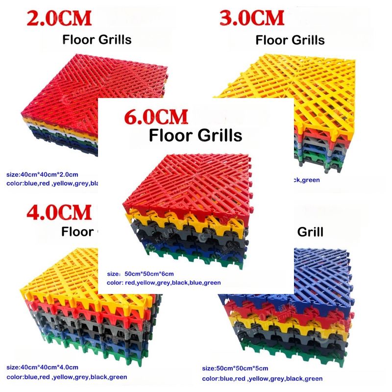 Nhựa PP Interlocking Garage Floor Tile 2.0cm 3.0cm 4.0cm 5.0cm 6.0cm